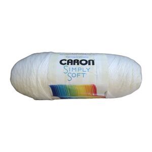 Caron Simply Soft Yarn 6 oz White 9701 100% Acrylic No Dye 315yds Yarnspirations